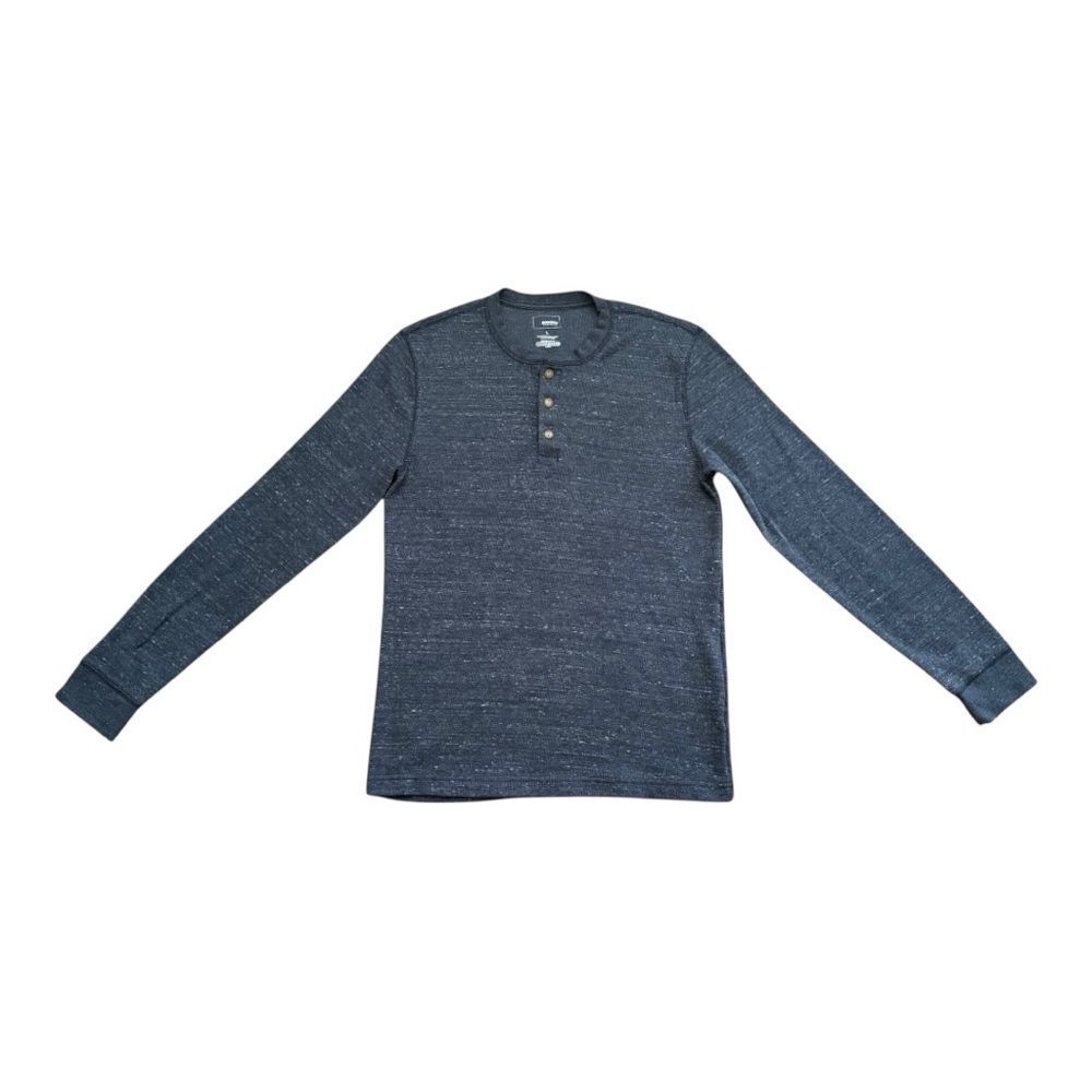 Sonoma Dark Blue Knit Henley Long Sleeve Men’s Size Large